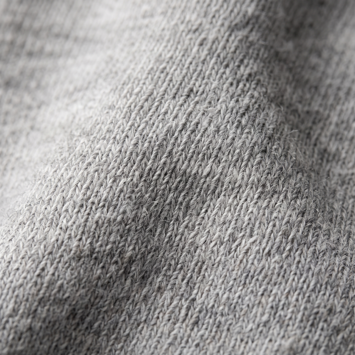 Grey marl brushed fleece fabric macro